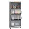 Costway 5-Tier Kitchen Baker's Rack Storage Cabinet Mobile Microwave Stand Flip-up Doors White/Black/Grey/Green